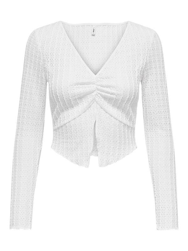 ONLGEORGINA L/S DEEP V-NECK TOP JRS