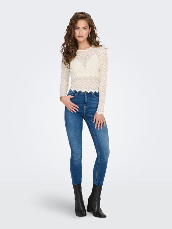 ONLCINDY L/S LACE TOP JRS