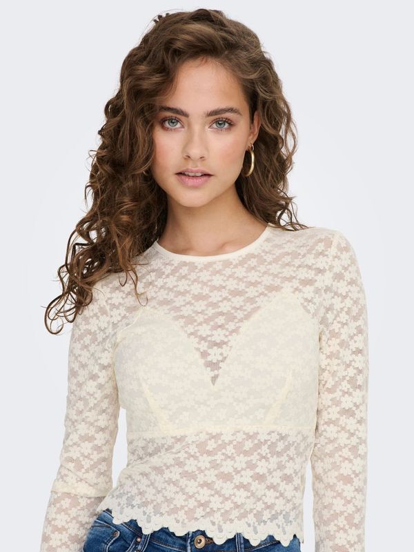ONLCINDY L/S LACE TOP JRS