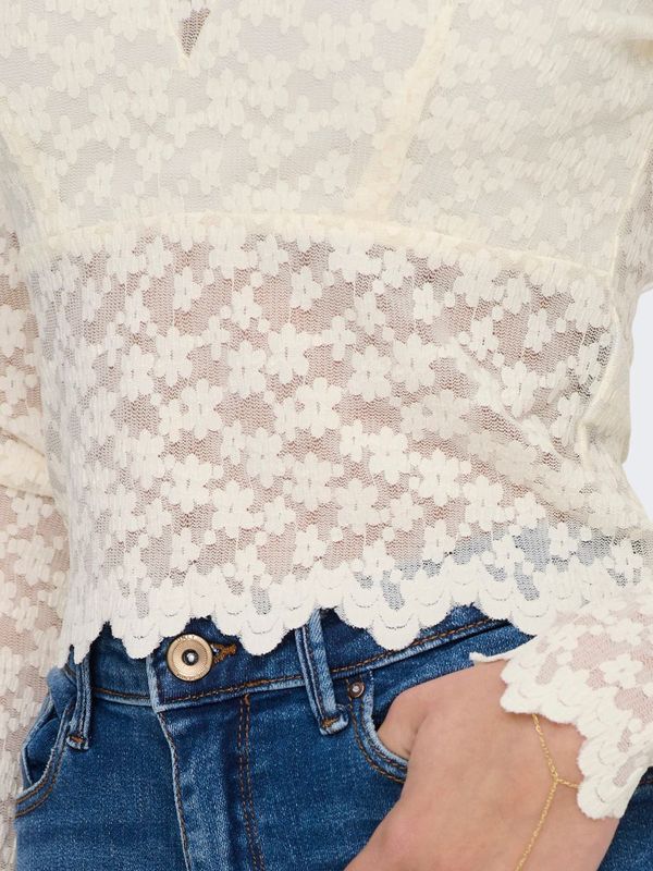 ONLCINDY L/S LACE TOP JRS