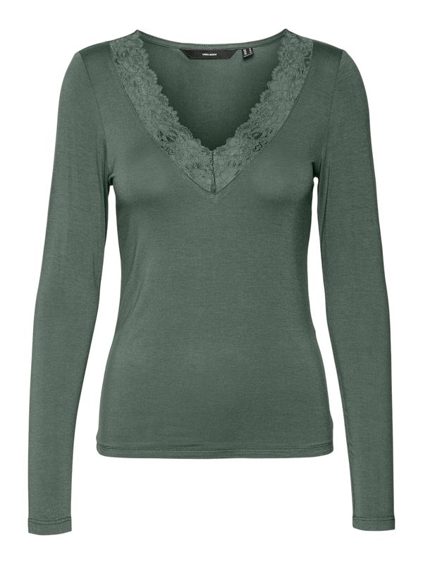 VMROSA LS V-NECK LACE TOP GA JRS NOOS