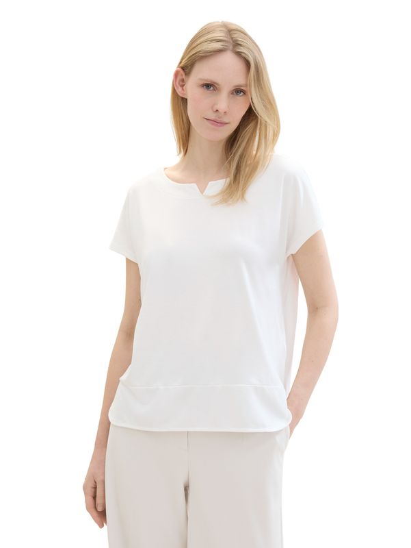 T-Shirt aus Materialmix