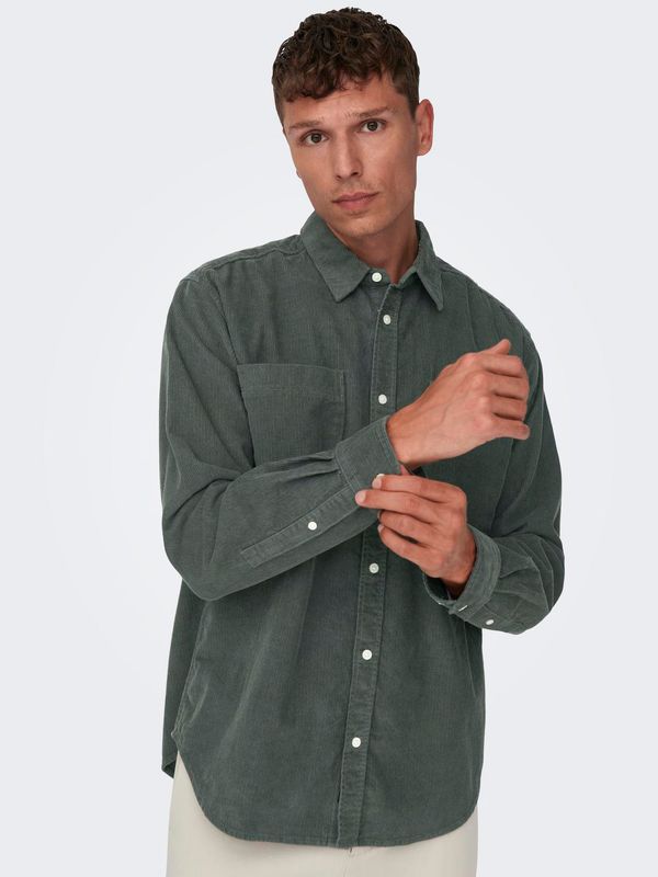 ONSALP RLX 2PKT WASHD CORD LS SHIRT NOOS
