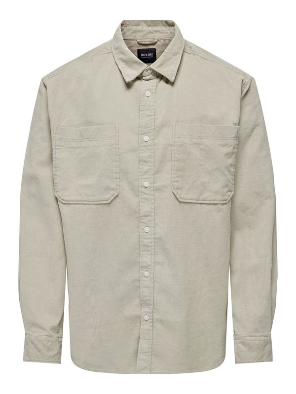 ONSALP RLX 2PKT WASHD CORD LS SHIRT NOOS