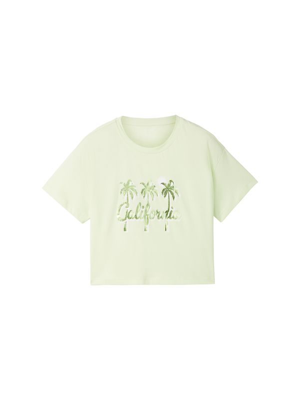 Cropped T-Shirt mit Print