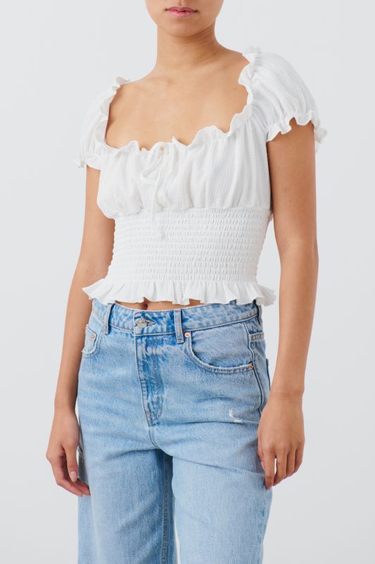 Smock frill top