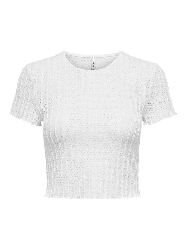 ONLGEORGINA S/S O-NECK CROP TOP JRS