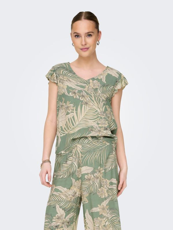 ONLPALINA LIFE SS V-NECK TOP PTM