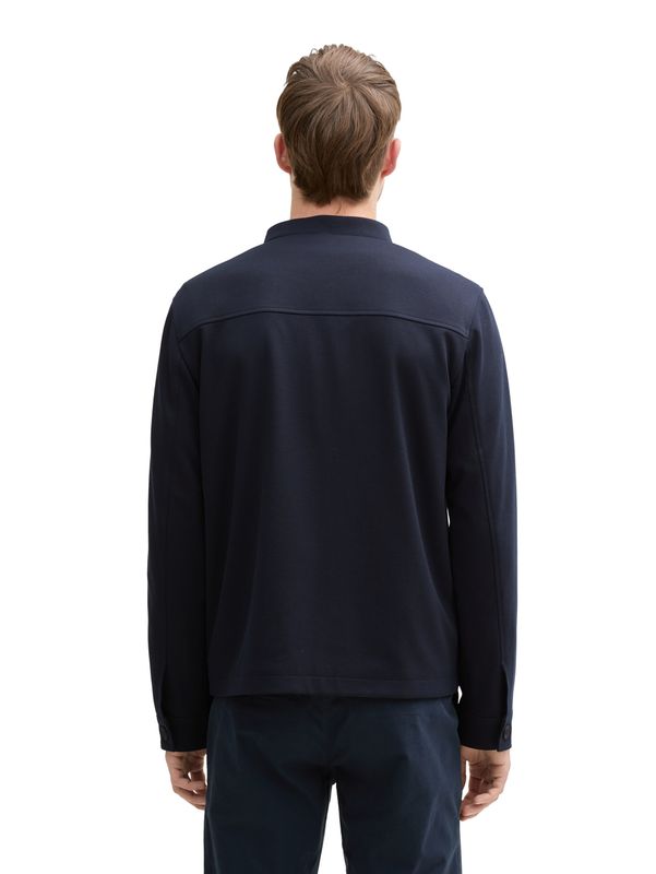 Piqué Blouson Jacke mit Bomberkragen