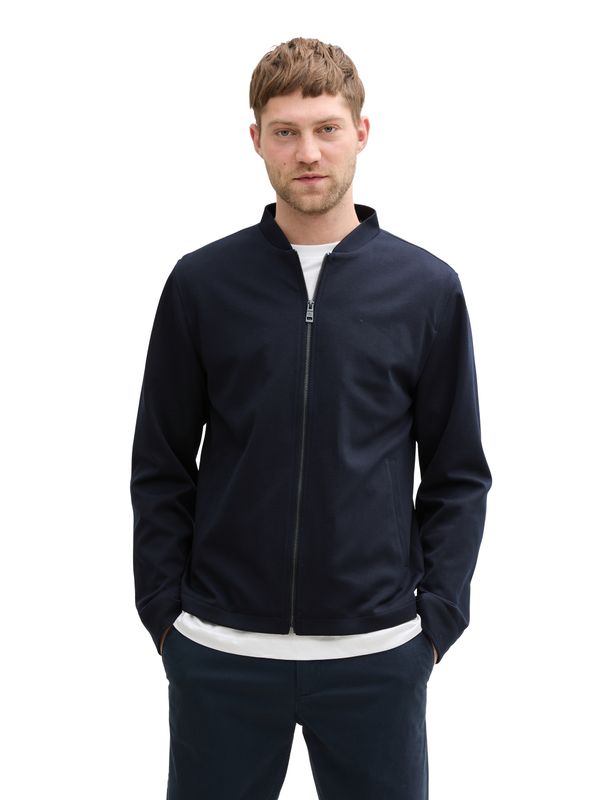 Piqué Blouson Jacke mit Bomberkragen