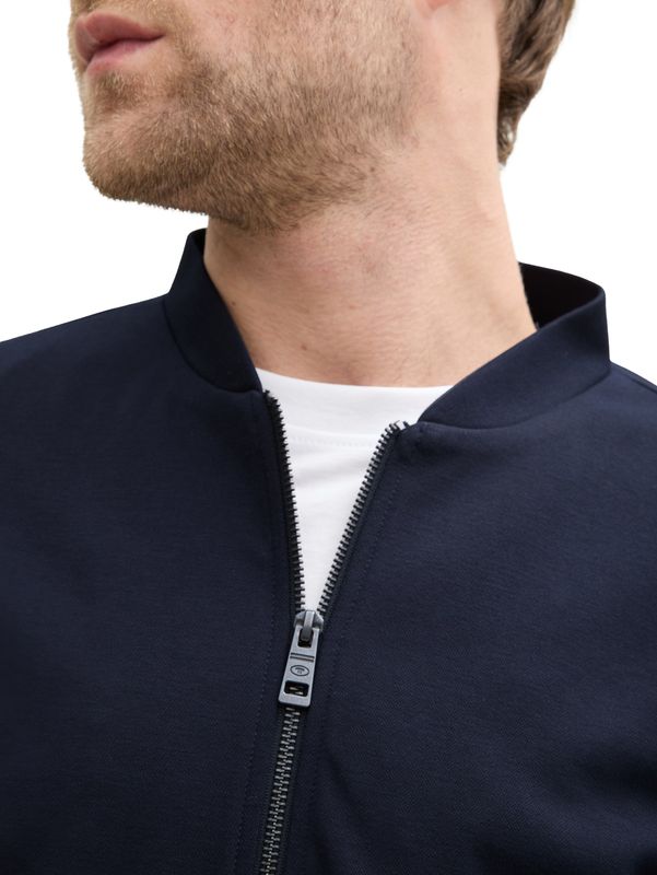 Piqué Blouson Jacke mit Bomberkragen