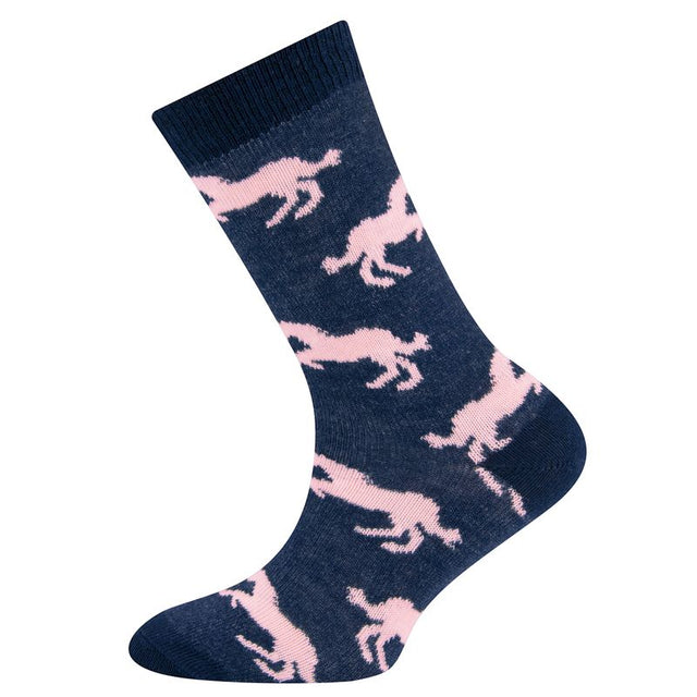 Socken Pferd/blau