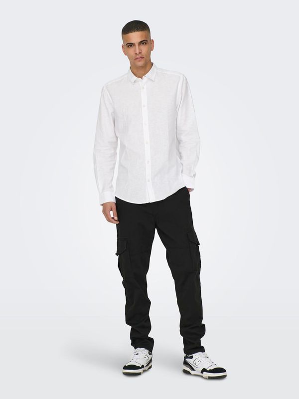 ONSCAIDEN LIFE LS SOLID LINEN SHIRT NOOS