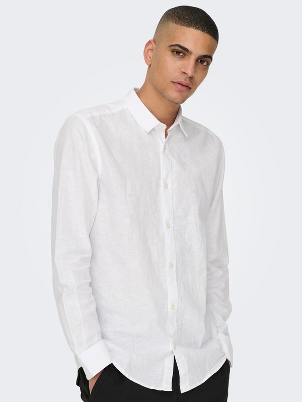 ONSCAIDEN LIFE LS SOLID LINEN SHIRT NOOS