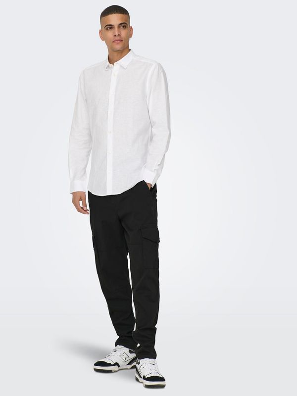 ONSCAIDEN LIFE LS SOLID LINEN SHIRT NOOS
