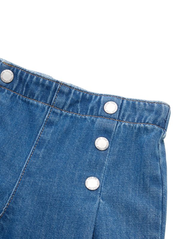 Wide Leg Jeans mit Knopf-Details