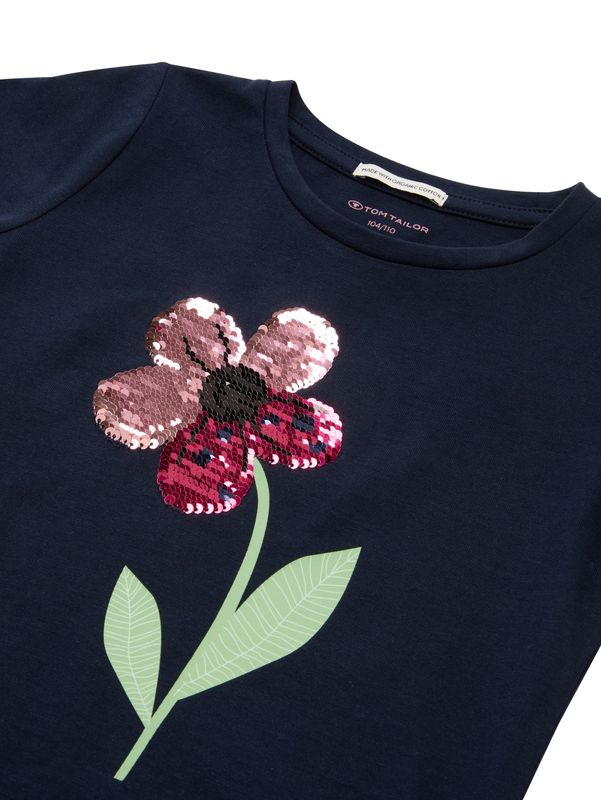 T-Shirt mit Wendepailletten
