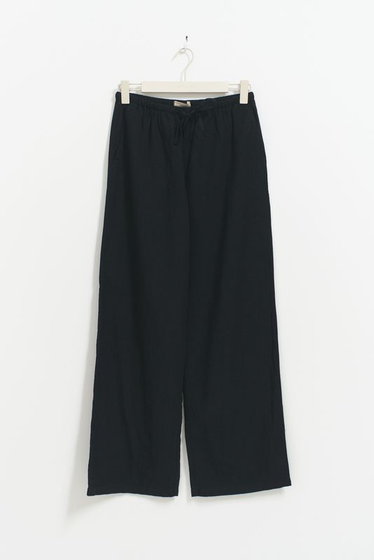 Linen blend trousers