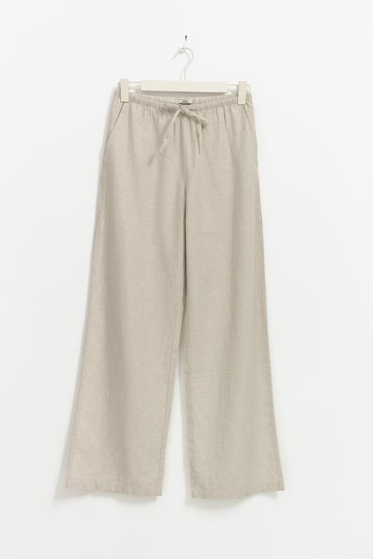 Linen blend trousers