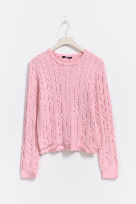Cable knitted sweater