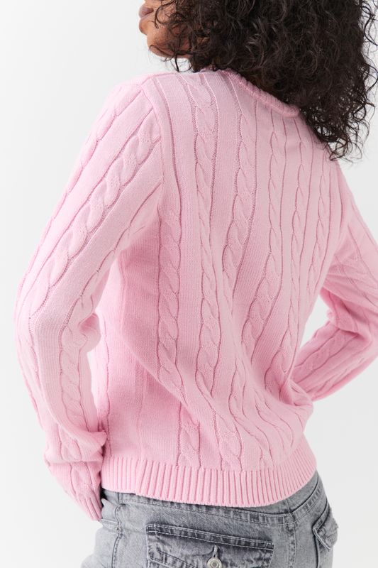 Cable knitted sweater