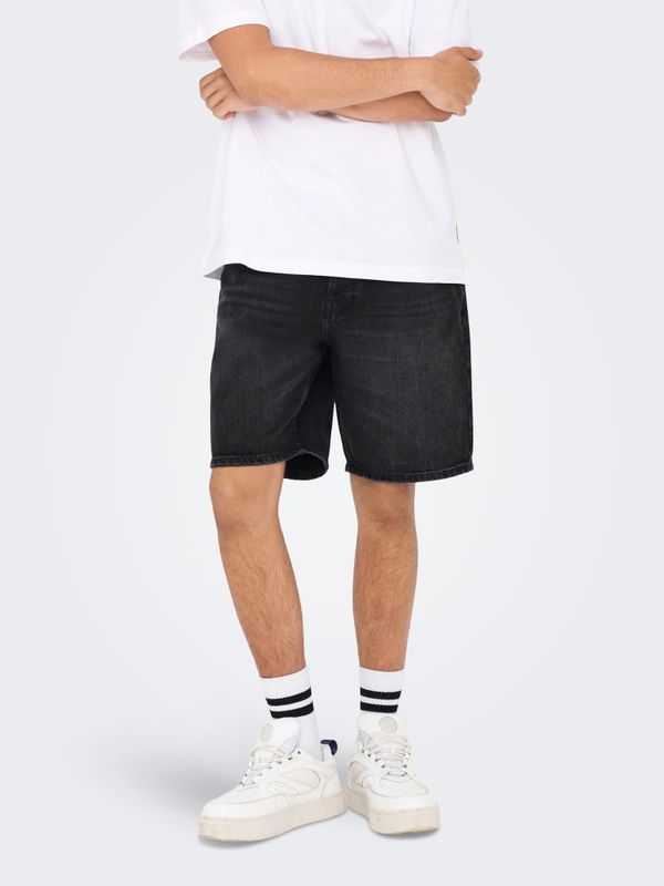 ONSEDGE BLACK 2047 TAI DNM SHORTS NOOS