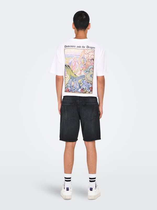 ONSEDGE BLACK 2047 TAI DNM SHORTS NOOS