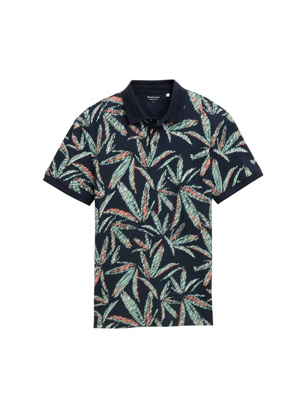 Piqué Poloshirt mit Palmen-Print