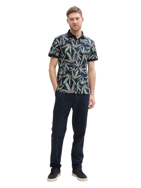 Piqué Poloshirt mit Palmen-Print