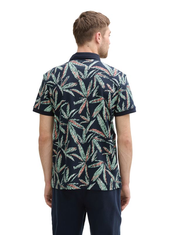 Piqué Poloshirt mit Palmen-Print