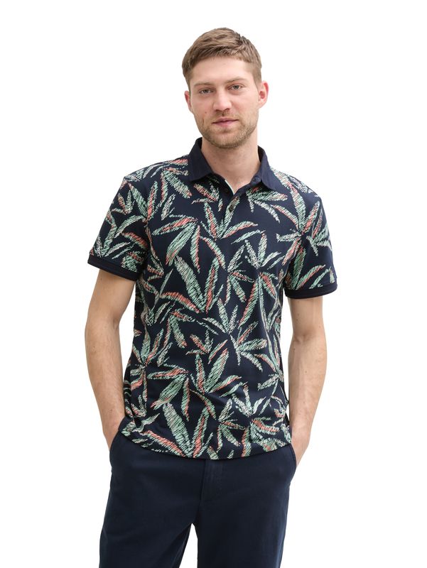 Piqué Poloshirt mit Palmen-Print