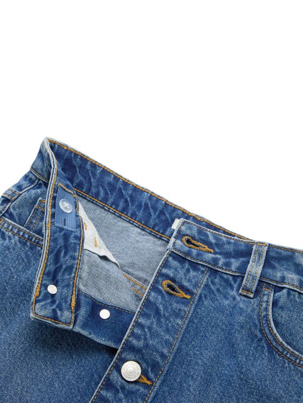 Mini-Jeansrock mit Knopfleiste