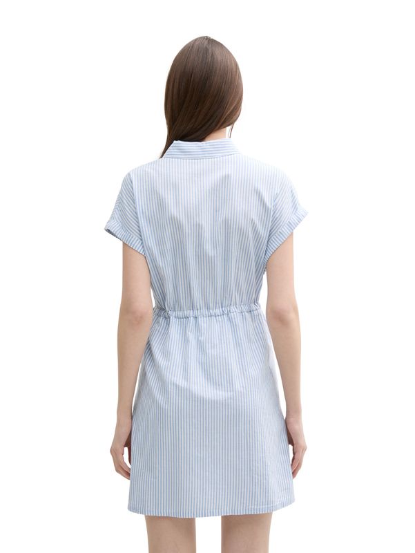 Mini-Blusenkleid mit Streifenmuster