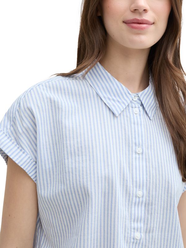 Loose Fit Bluse mit Streifenmuster