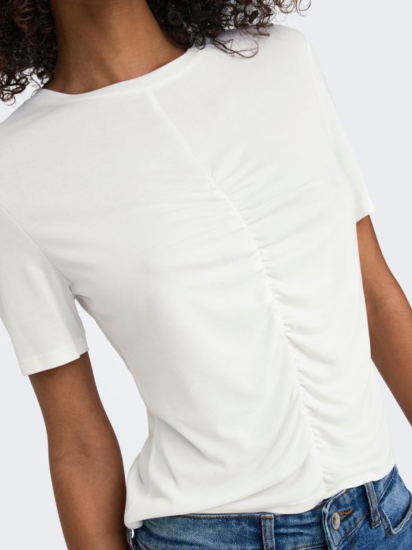 ONLFREE LIFE S/S O-NECK GATHERNG TOP JRS