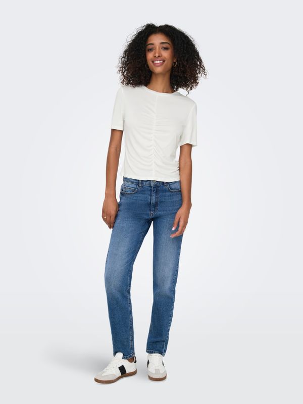 ONLFREE LIFE S/S O-NECK GATHERNG TOP JRS