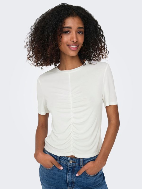 ONLFREE LIFE S/S O-NECK GATHERNG TOP JRS