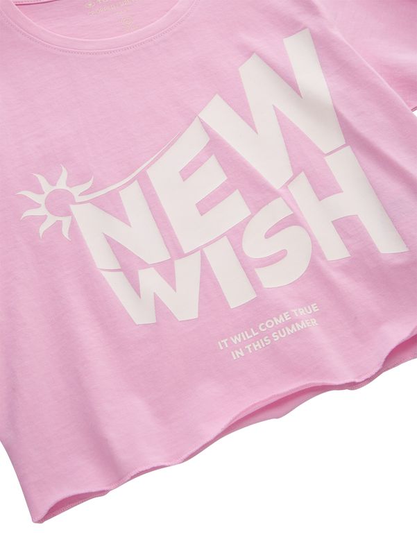 Cropped T-Shirt mit Print