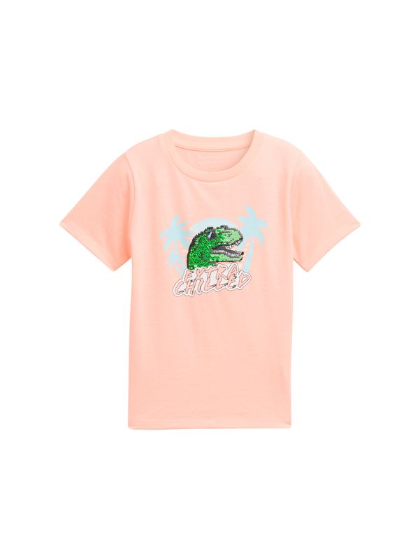 T-Shirt mit Wendepailletten Dino