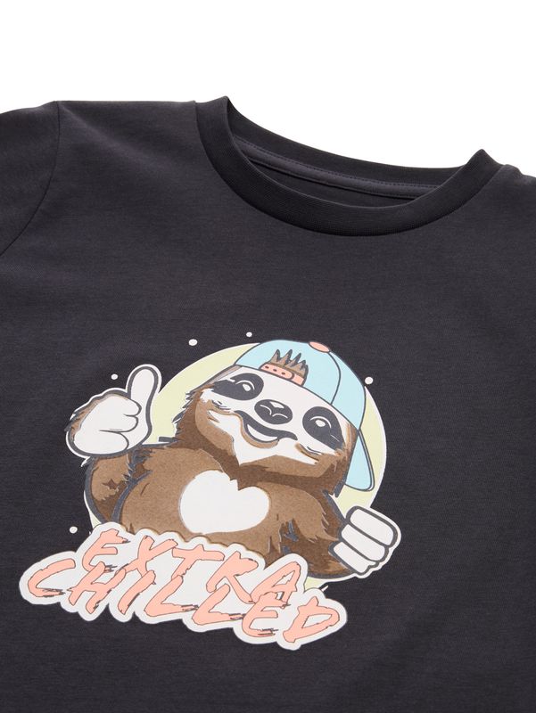 T-Shirt mit Print Faultier