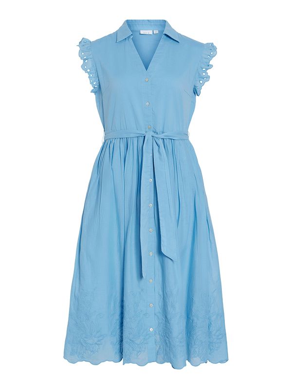 VIANGLASSI V-NECK S/L MIDI DRESS