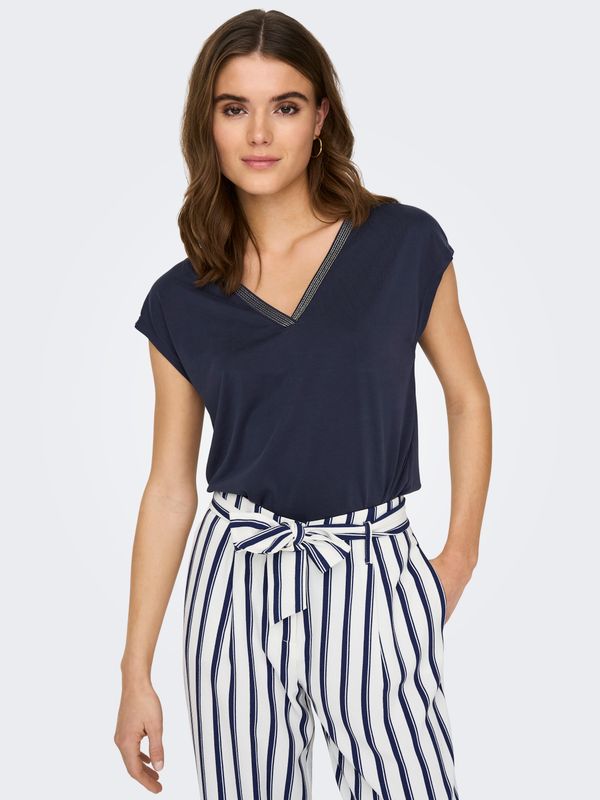 ONLFREE LIFE S/S MODAL STITCH TOP JRS