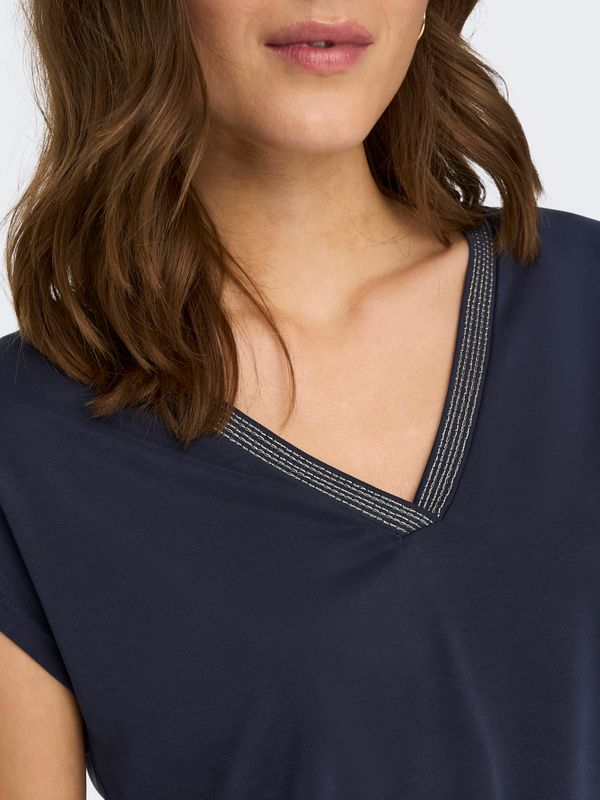 ONLFREE LIFE S/S MODAL STITCH TOP JRS