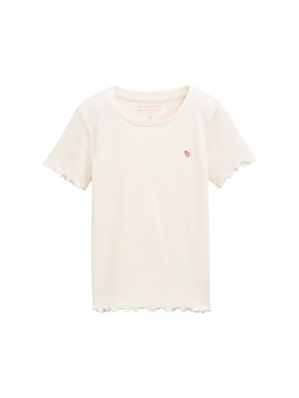 Ripp T-Shirt mit Print