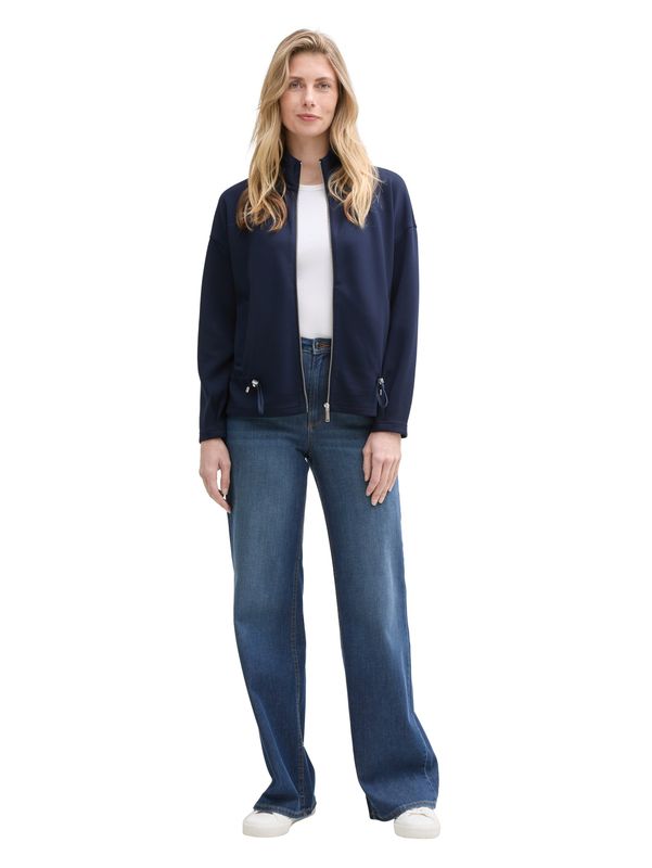 Sweatjacke mit Nylon-Einsätzen