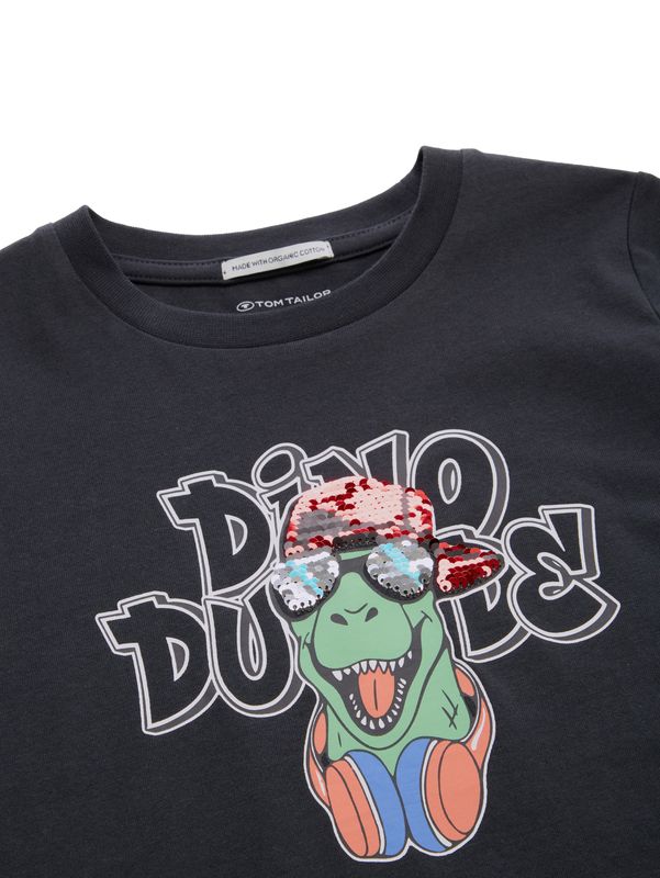 T-Shirt mit Wendepailletten