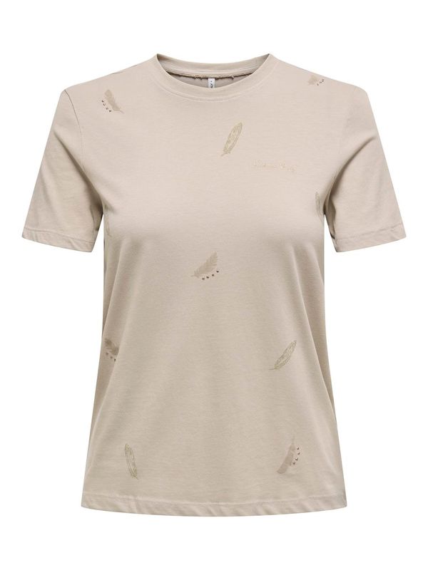 ONLKITA LIFE REG S/S FEATHERS TOP JRS