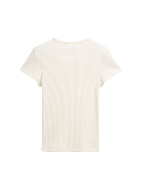 Ripp T-Shirt mit Cut-Outs