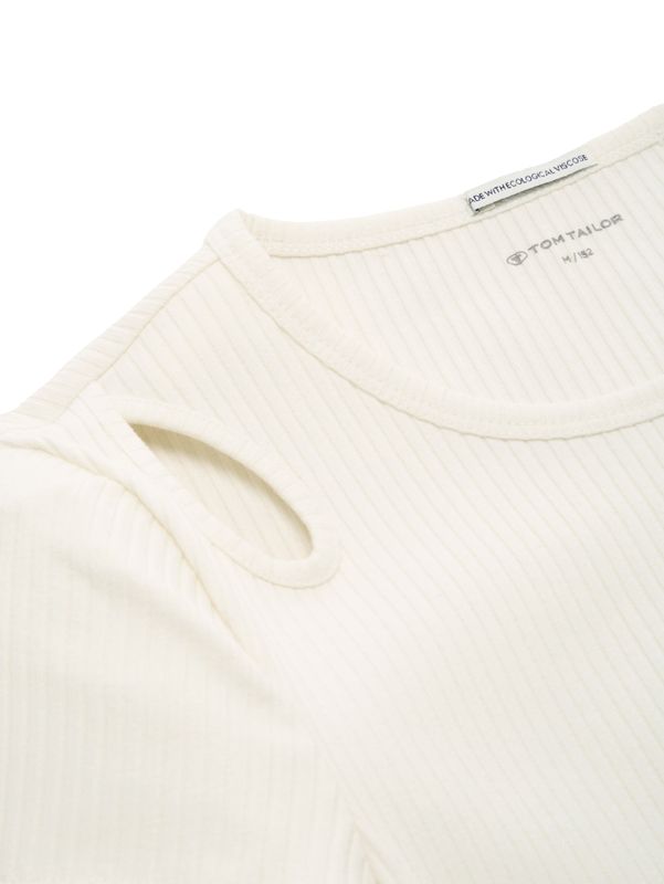 Ripp T-Shirt mit Cut-Outs