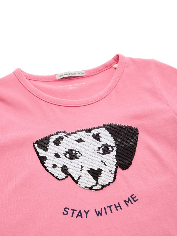 T-Shirt mit Wendepailletten